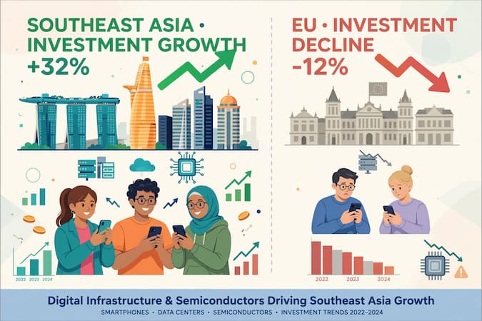 Investitionsstrategie Südostasien vs EU 2026 Analyse - Wachstum ASEAN vs Rückgang Europa